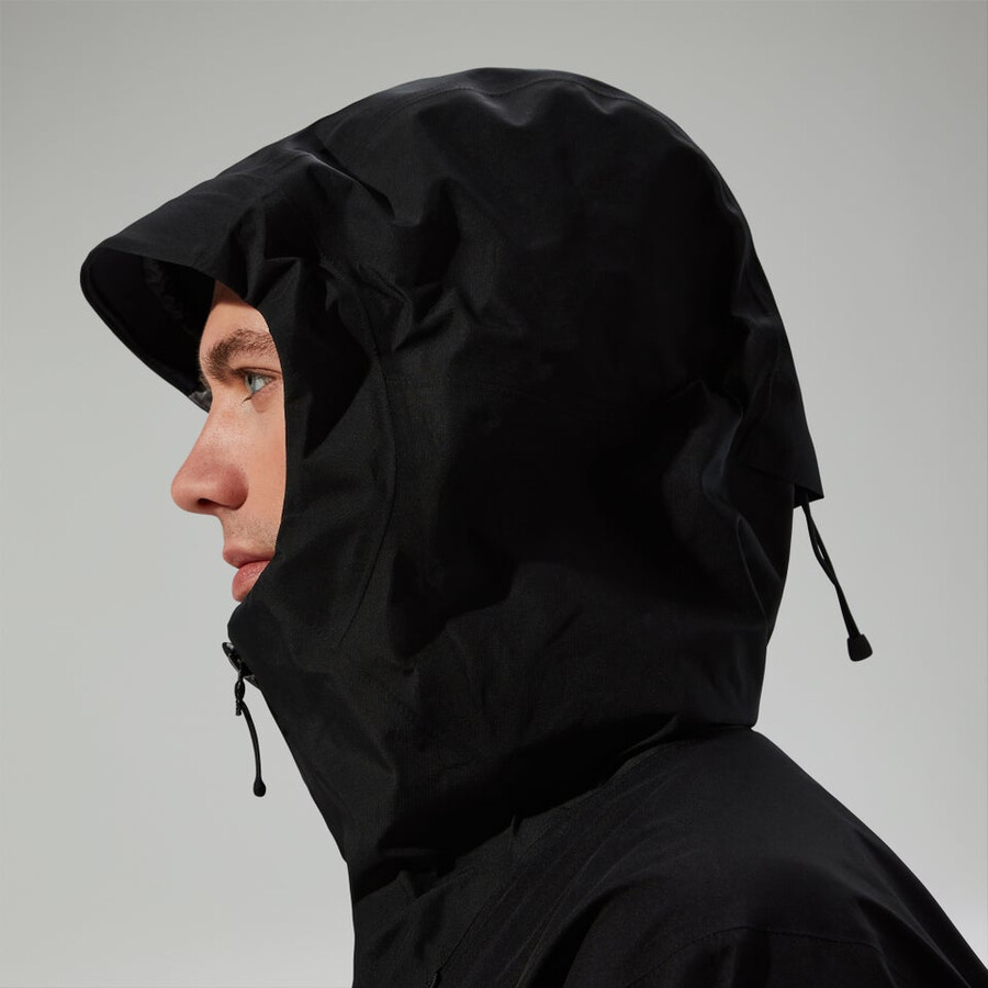 mens ridge-seeker gore-tex waterproof jacket - black berghaus