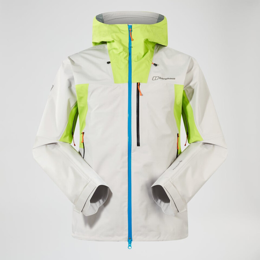mens ridge-seeker gore-tex waterproof jacket - greyyellow berghaus