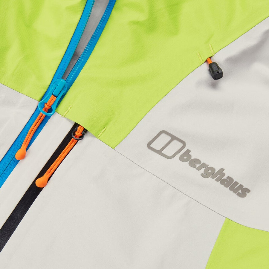 mens ridge-seeker gore-tex waterproof jacket - greyyellow berghaus