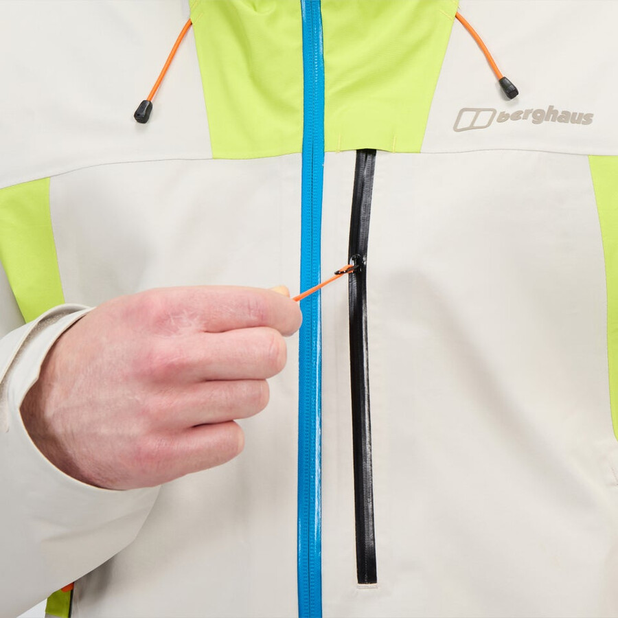 mens ridge-seeker gore-tex waterproof jacket - greyyellow berghaus