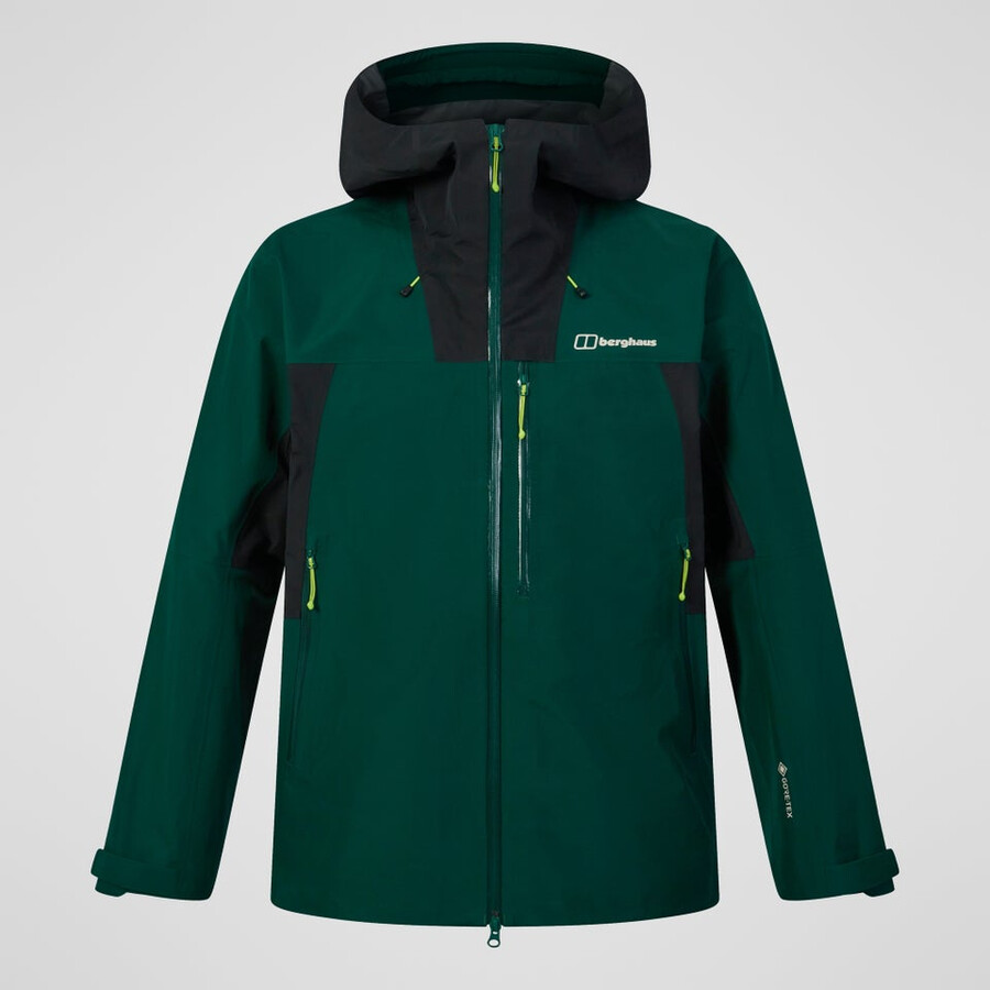mens ridge-seeker waterproof jacket - greenblack berghaus
