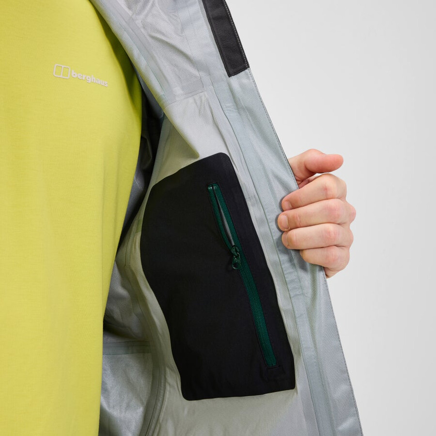 mens ridge-seeker waterproof jacket - greenblack berghaus