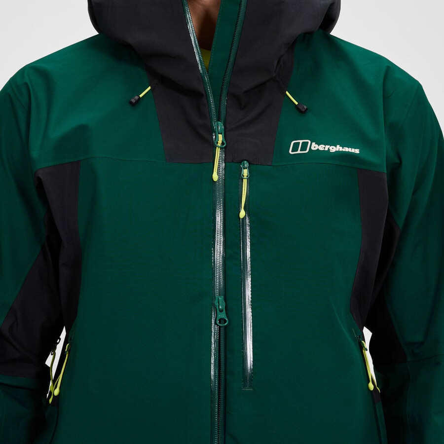 mens ridge-seeker waterproof jacket - greenblack berghaus