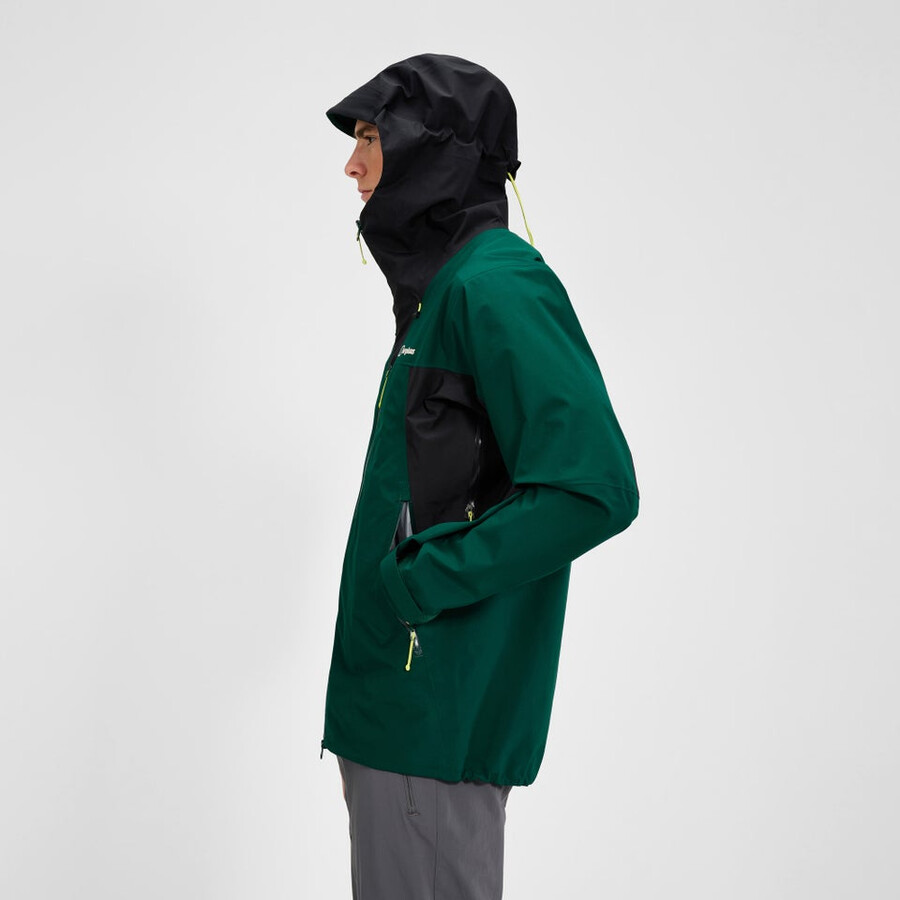 mens ridge-seeker waterproof jacket - greenblack berghaus