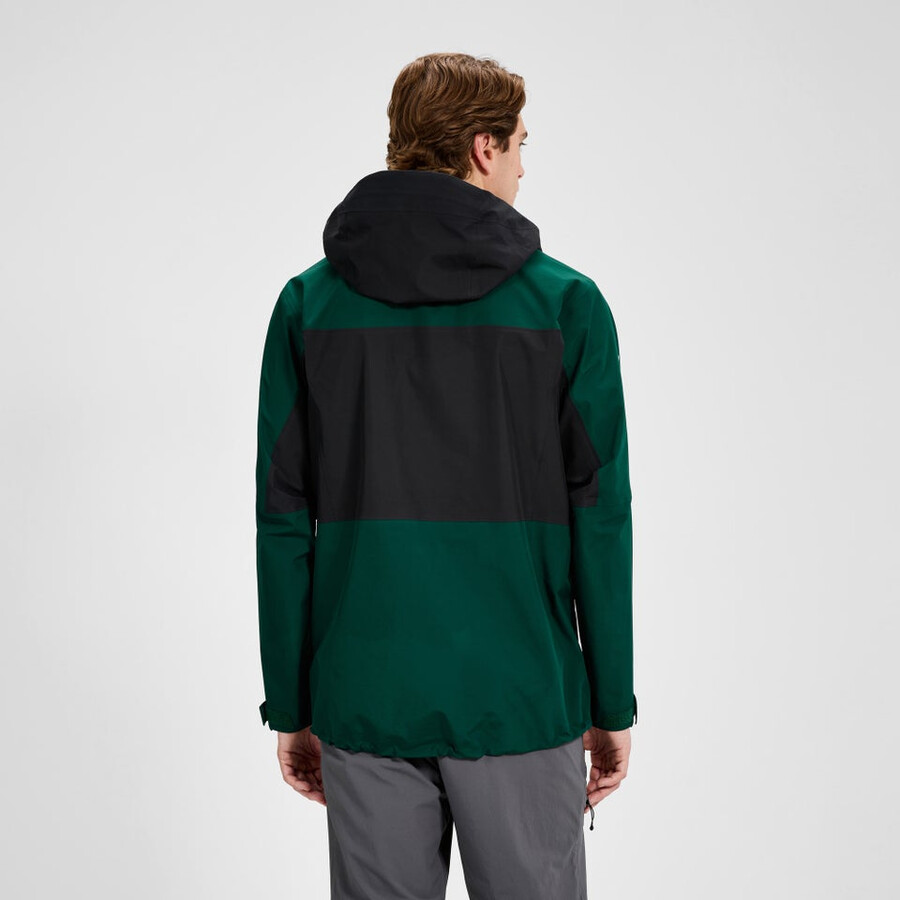 mens ridge-seeker waterproof jacket - greenblack berghaus