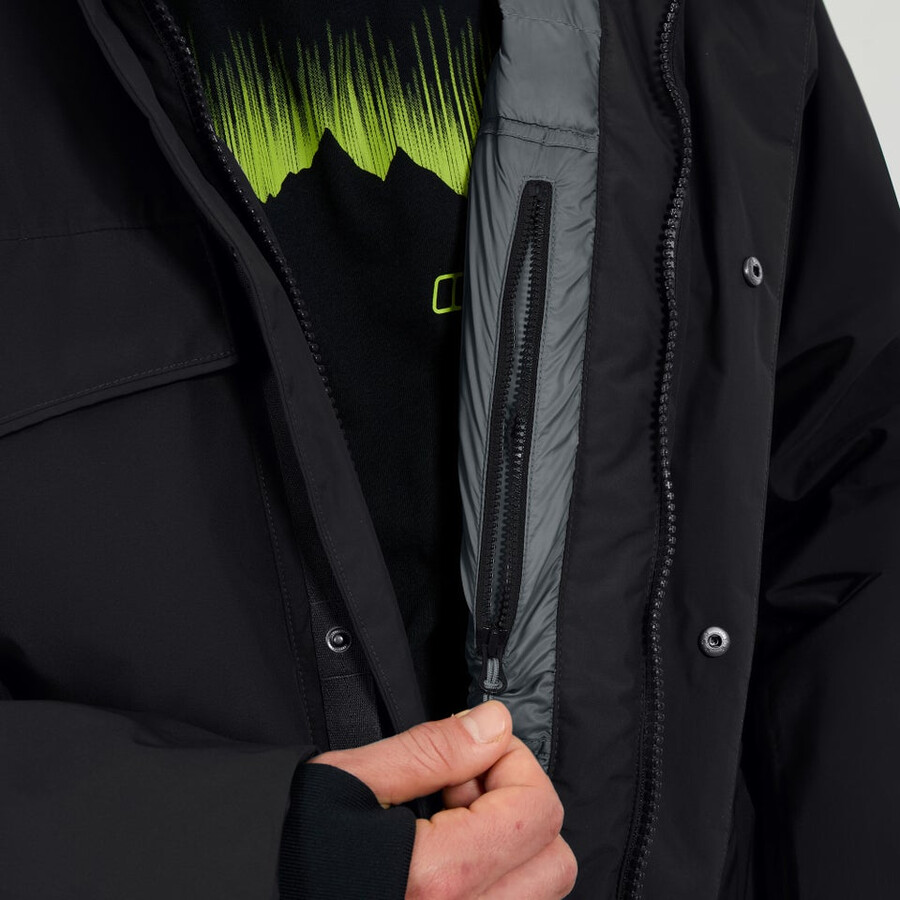 mens fernly gore-tex down parka - black berghaus