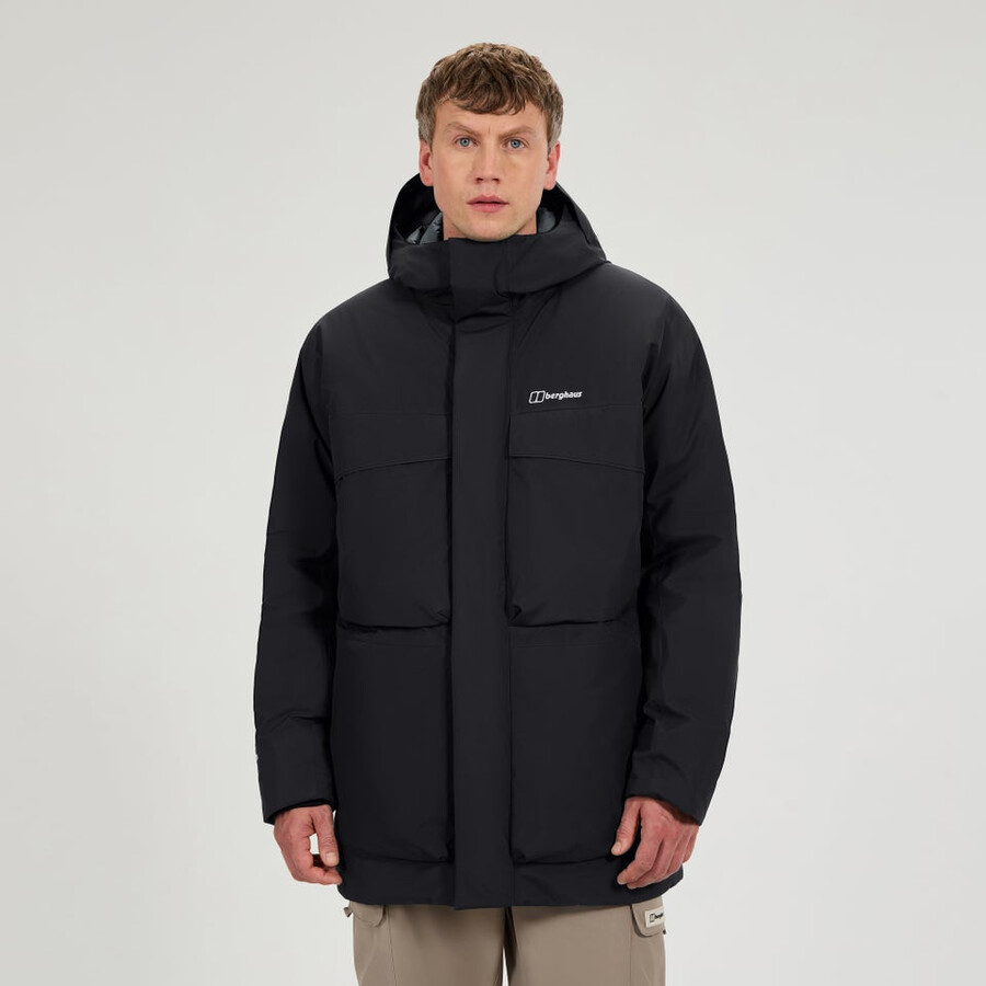 mens fernly gore-tex down parka - black berghaus