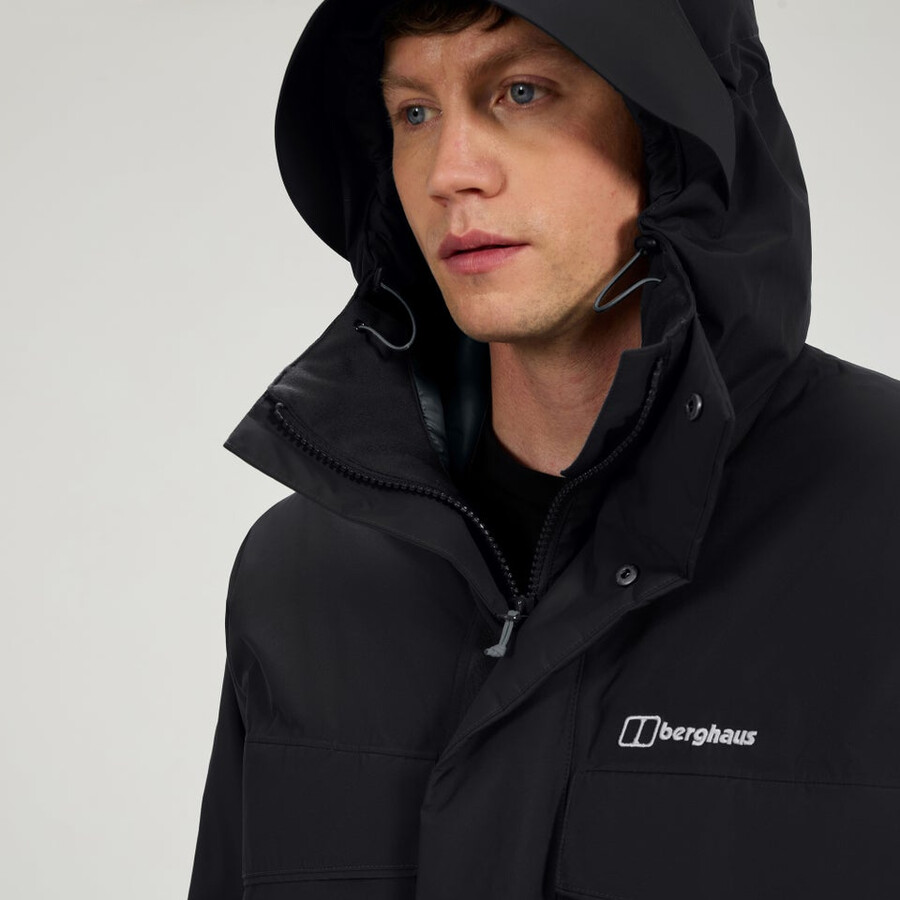 mens fernly gore-tex down parka - black berghaus