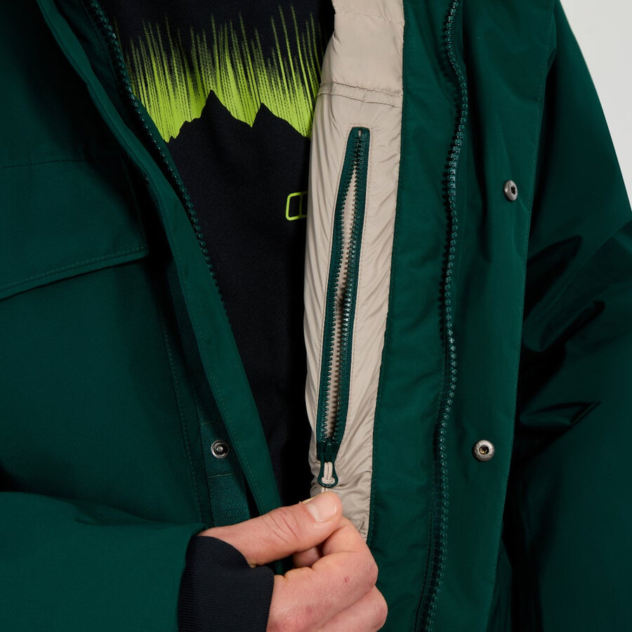 mens fernly gore-tex down parka - green berghaus