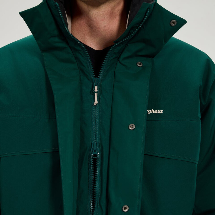 mens fernly gore-tex down parka - green berghaus