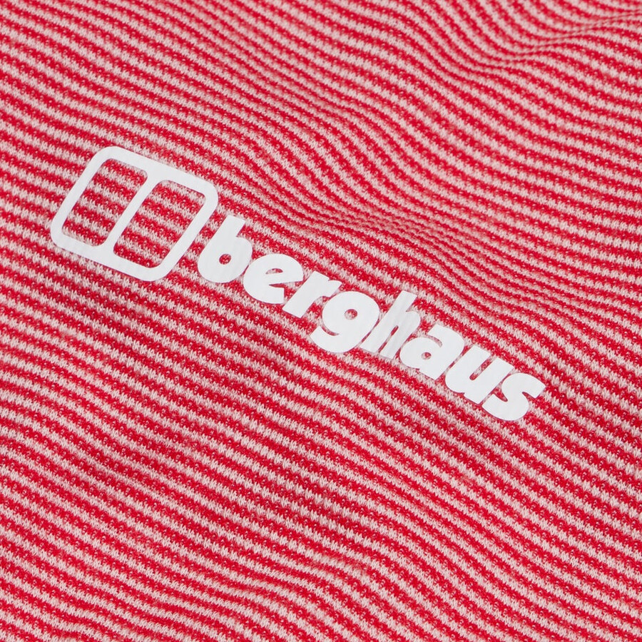 womens mtn guide long sleeve half zip - red berghaus