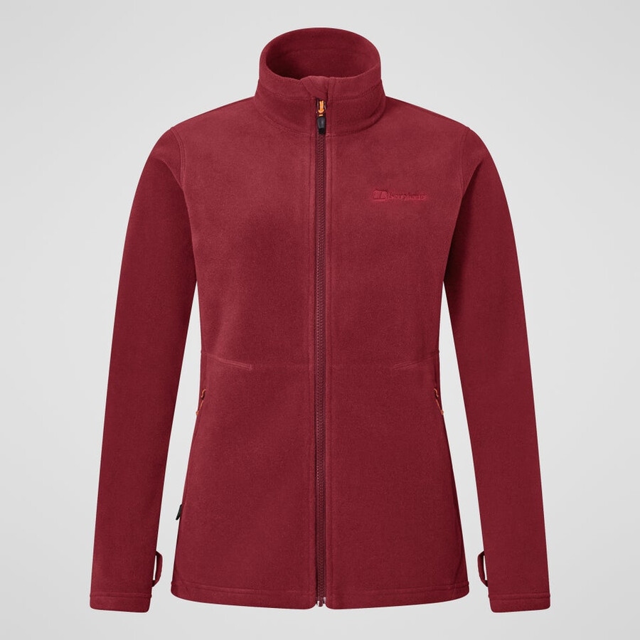 womens prism interactive polartec fleece jacket - red berghaus