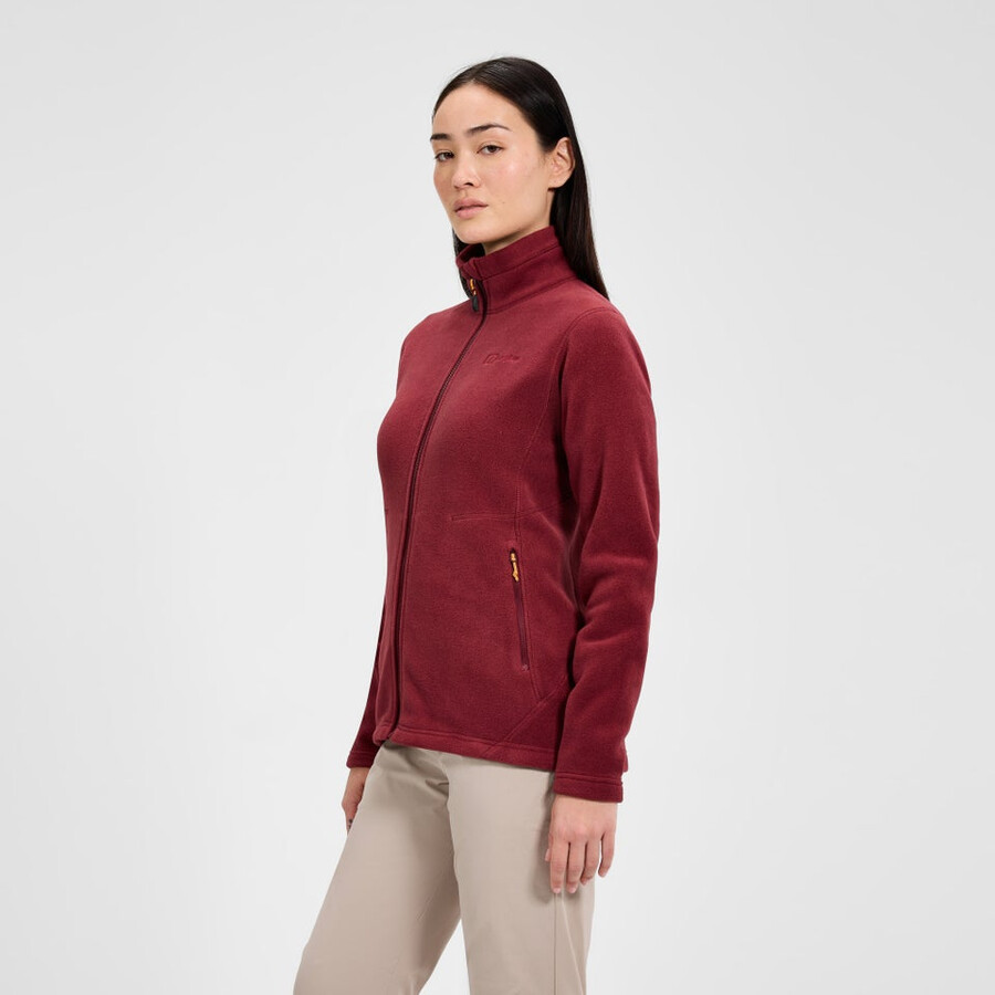 womens prism interactive polartec fleece jacket - red berghaus