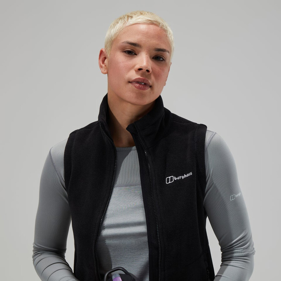 womens prism polartec interactive vest - black berghaus