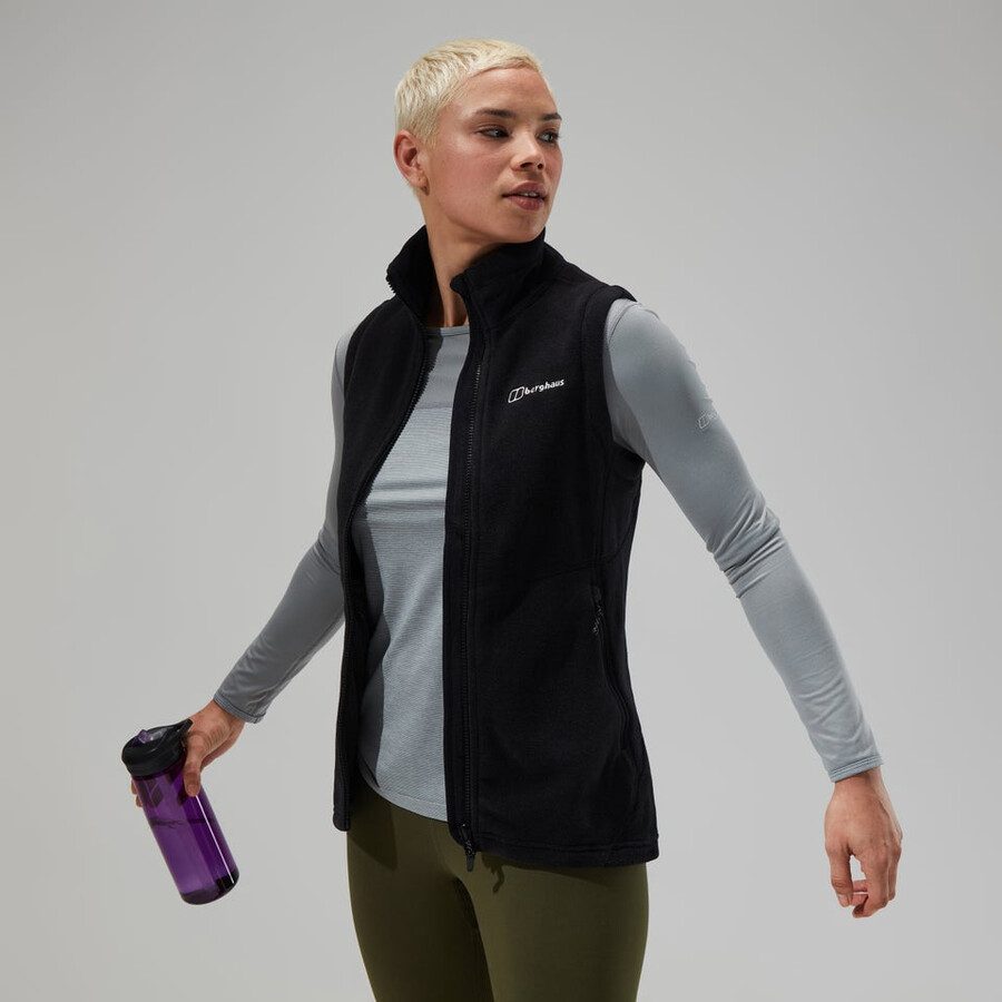 womens prism polartec interactive vest - black berghaus
