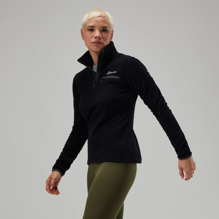 womens prism 2.0 micro half zip - blackblack berghaus