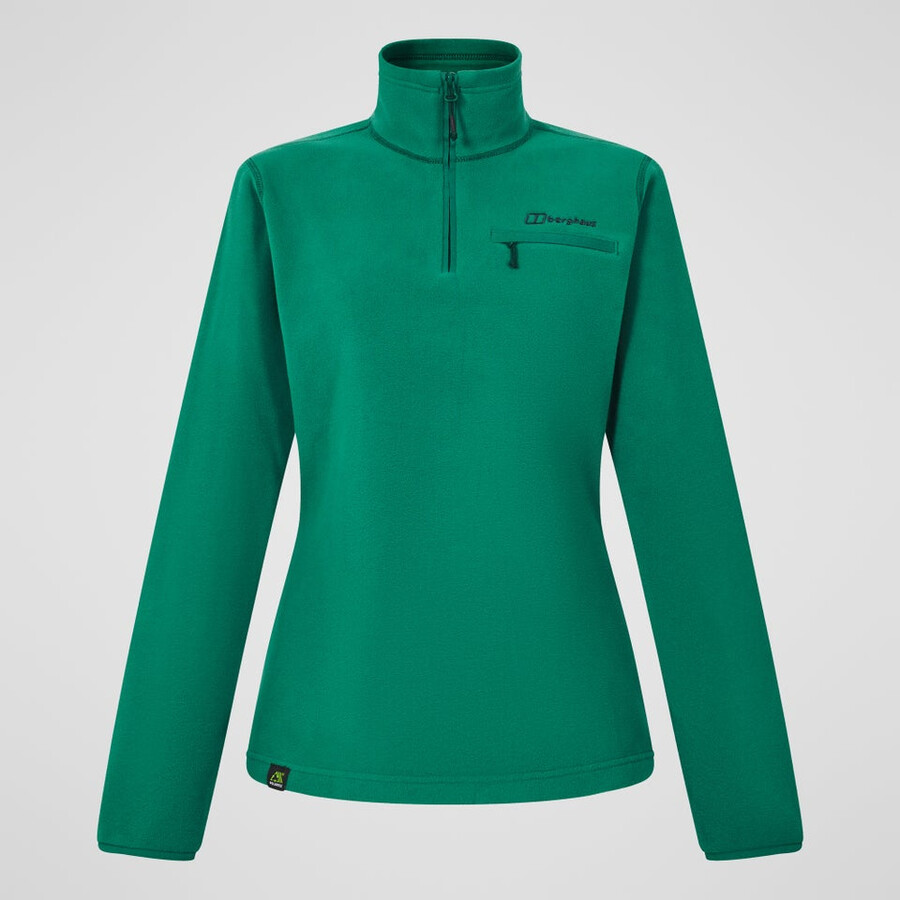 womens prism 2.0 micro half zip polartec fleece - green berghaus