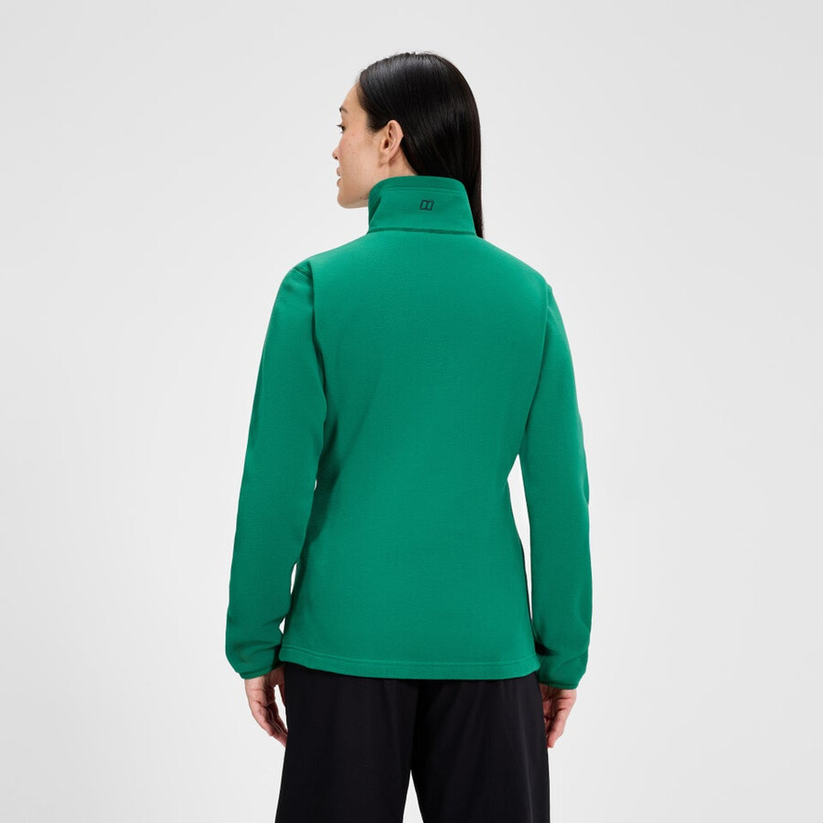 womens prism 2.0 micro half zip polartec fleece - green berghaus