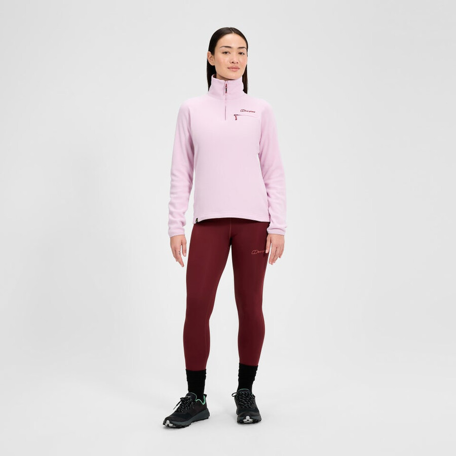 womens prism 2.0 micro half zip polartec fleece - pink berghaus