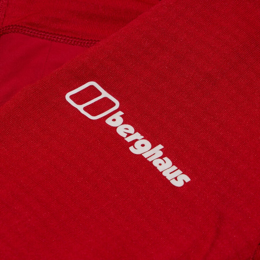 womens mtn arete lb half zip - red berghaus