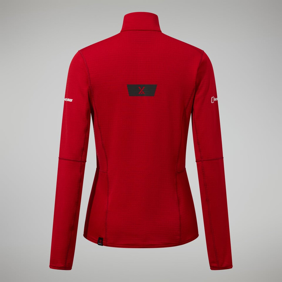 womens mtn arete lb half zip - red berghaus