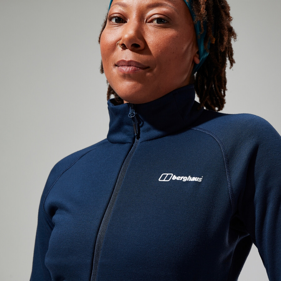 womens heuberg polartec fleece - blue berghaus