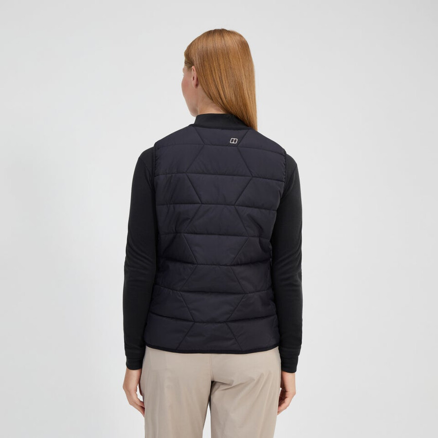 womens netherdene quilted vest - black berghaus