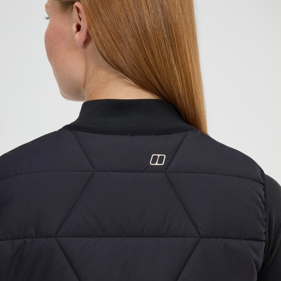 womens netherdene quilted vest - black berghaus