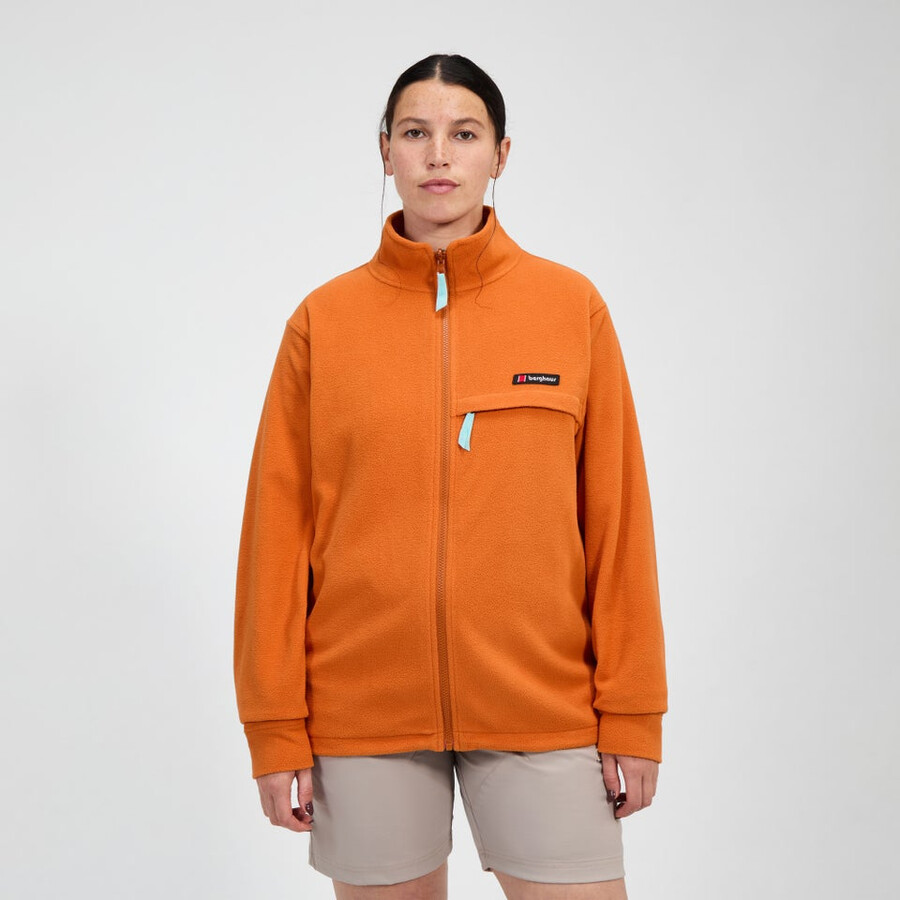 unisex sunned peak interactive fleece - orange berghaus