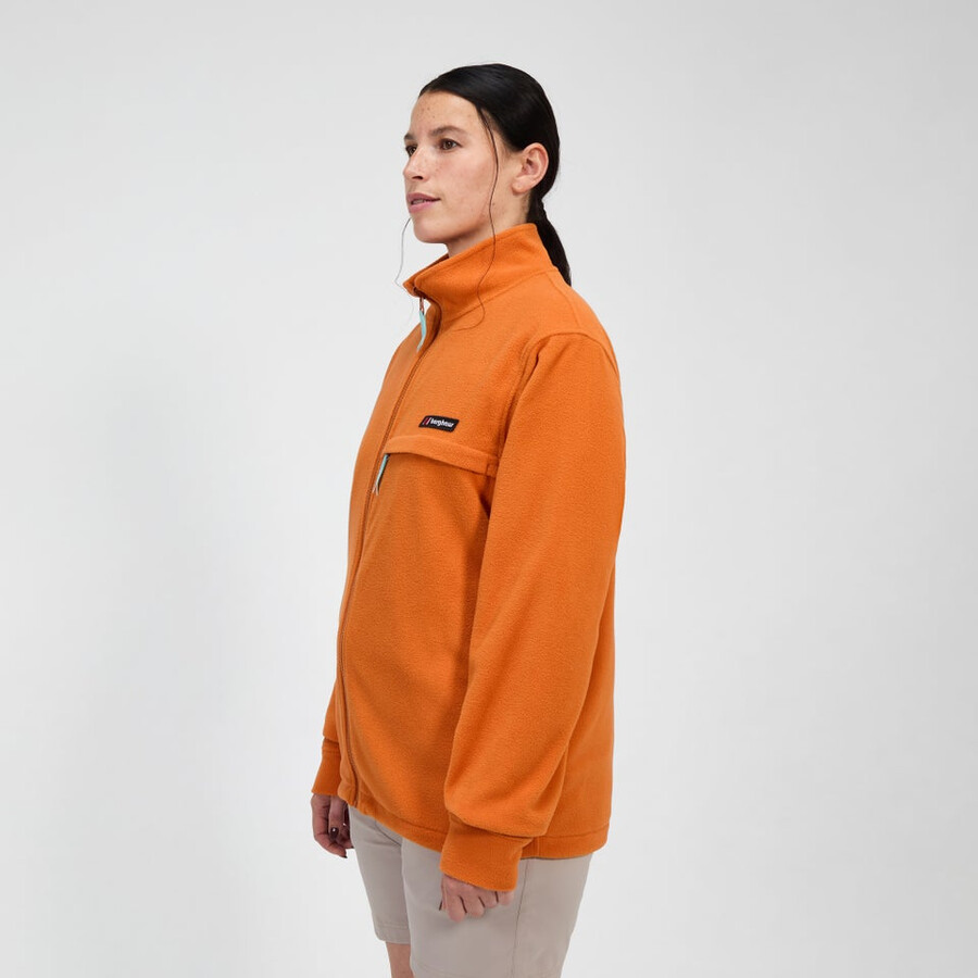 unisex sunned peak interactive fleece - orange berghaus