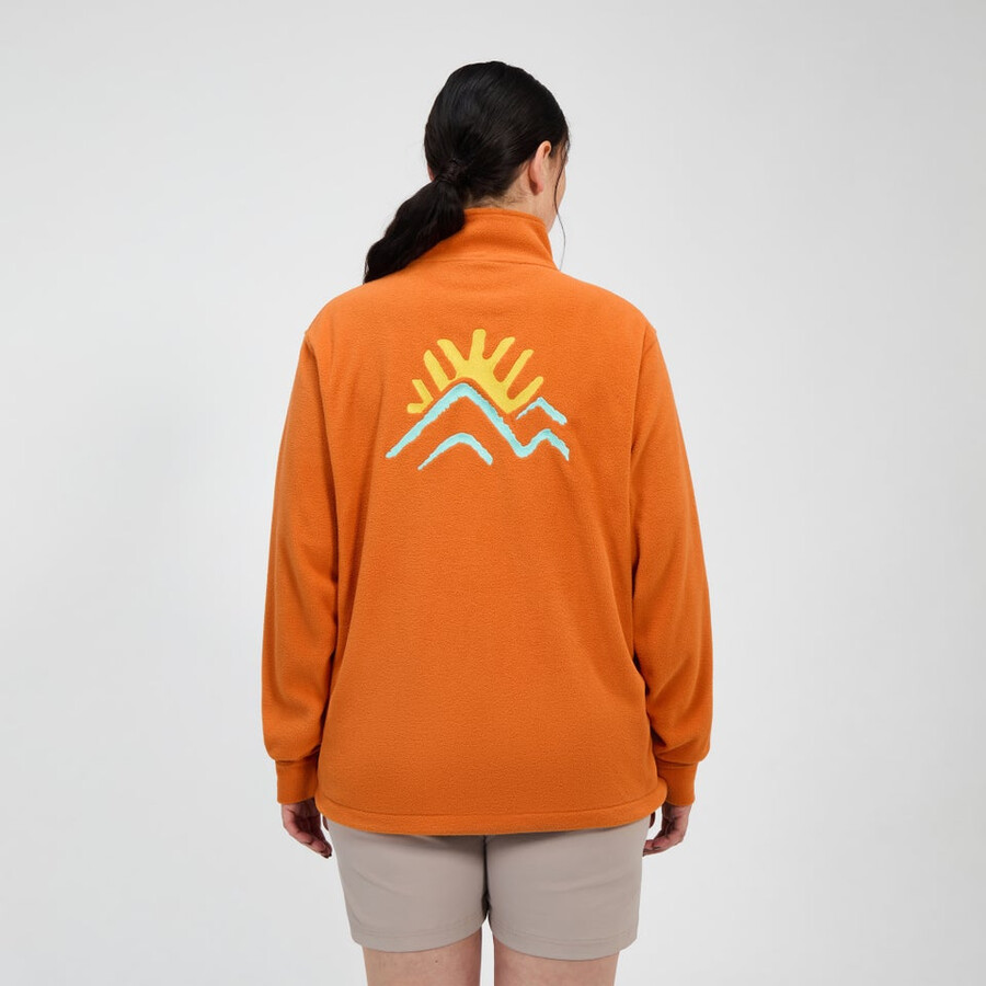 unisex sunned peak interactive fleece - orange berghaus