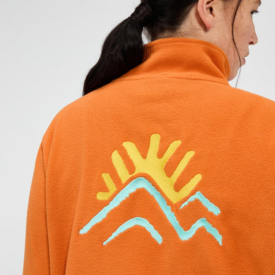 unisex sunned peak interactive fleece - orange berghaus