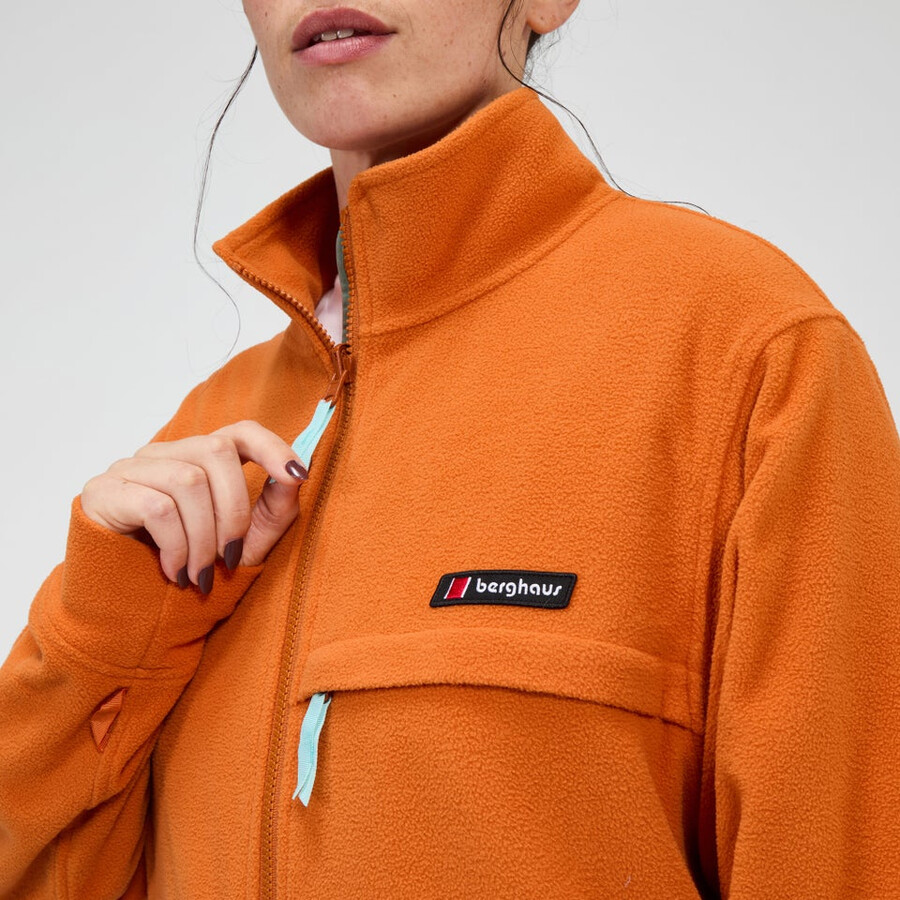unisex sunned peak interactive fleece - orange berghaus
