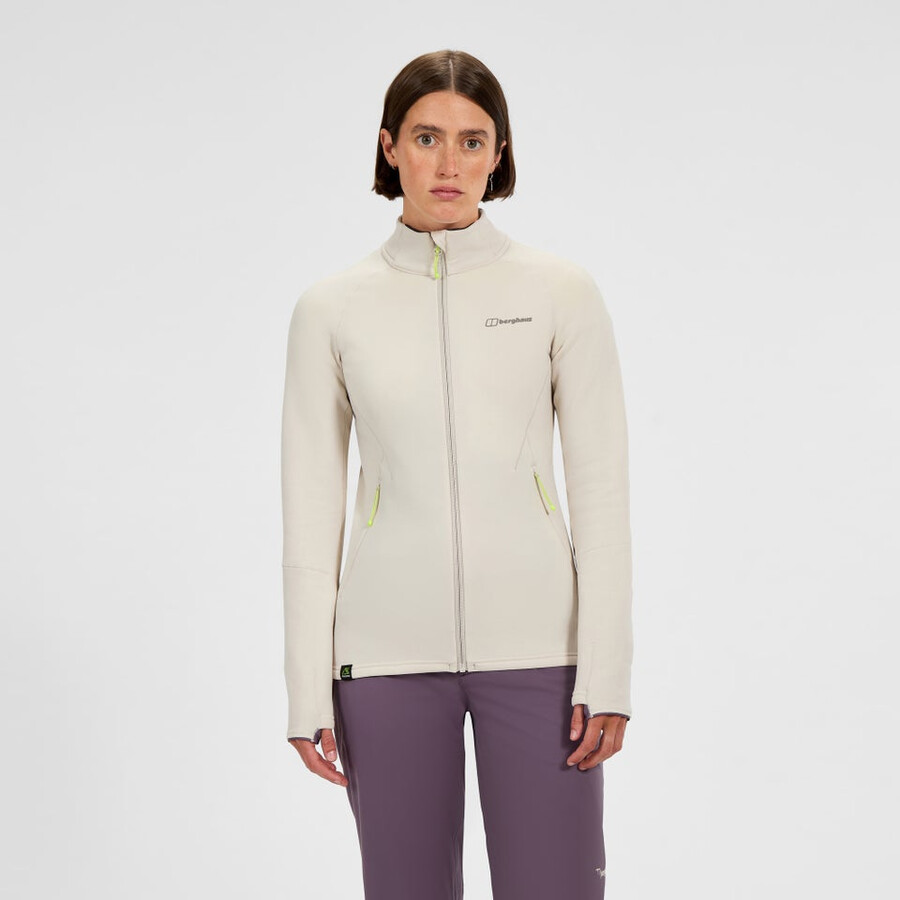 womens kinetic powerstretch jacket - grey berghaus