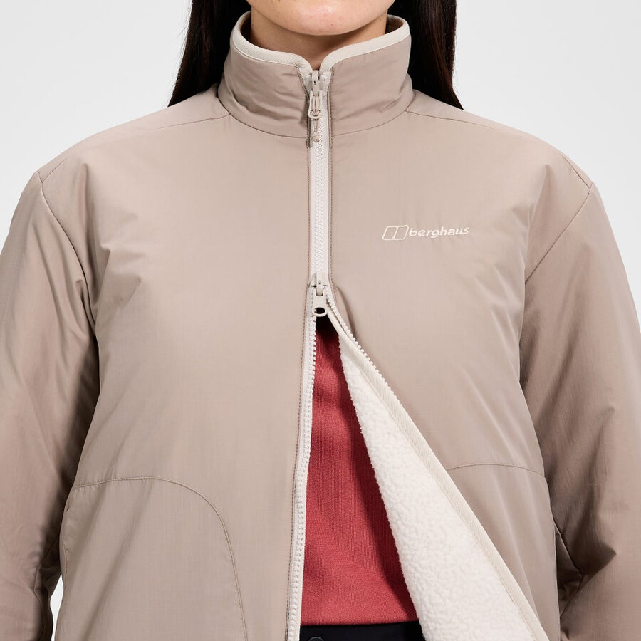 womens asperton reversible jacket - naturalgrey berghaus