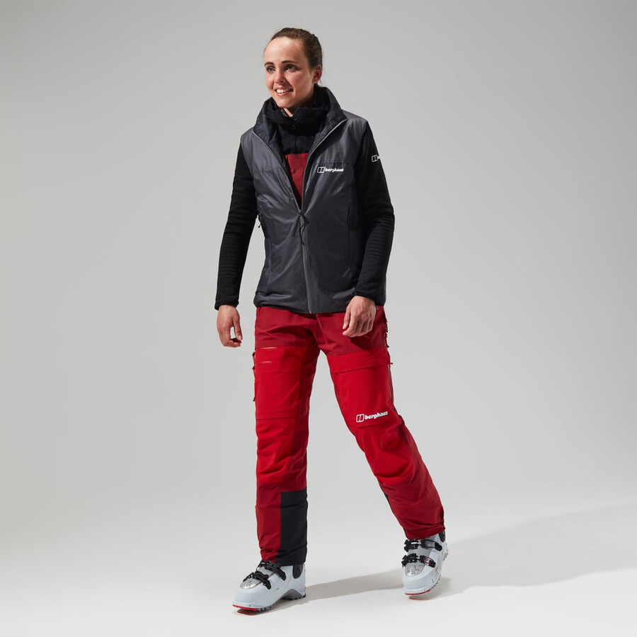 womens mtn arete lb synthetic vest - greyblack berghaus