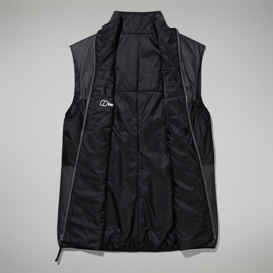 womens mtn arete lb synthetic vest - greyblack berghaus