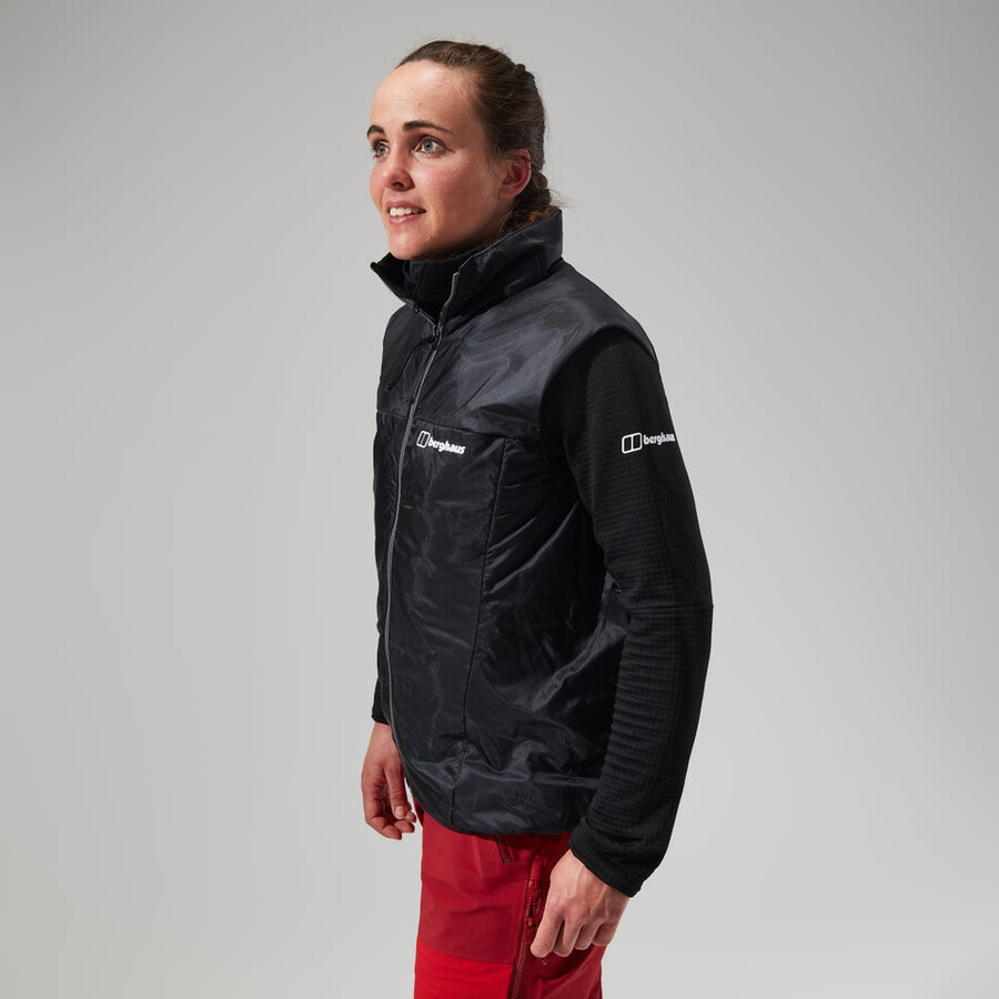 womens mtn arete lb synthetic vest - greyblack berghaus
