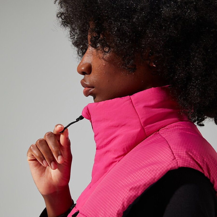 unisex sabber down insulated gilet - pink berghaus