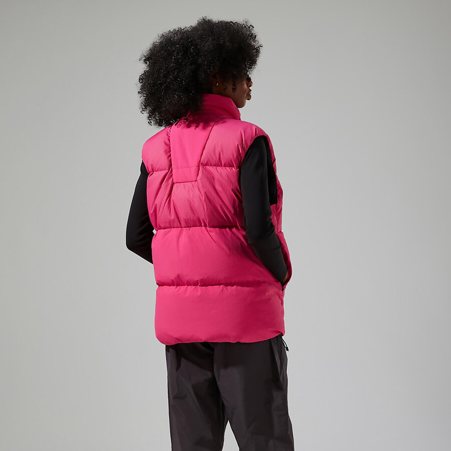unisex sabber down insulated gilet - pink berghaus