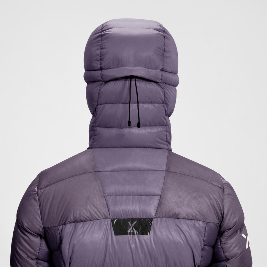 womens mtn arete ultra down hoody - purple berghaus