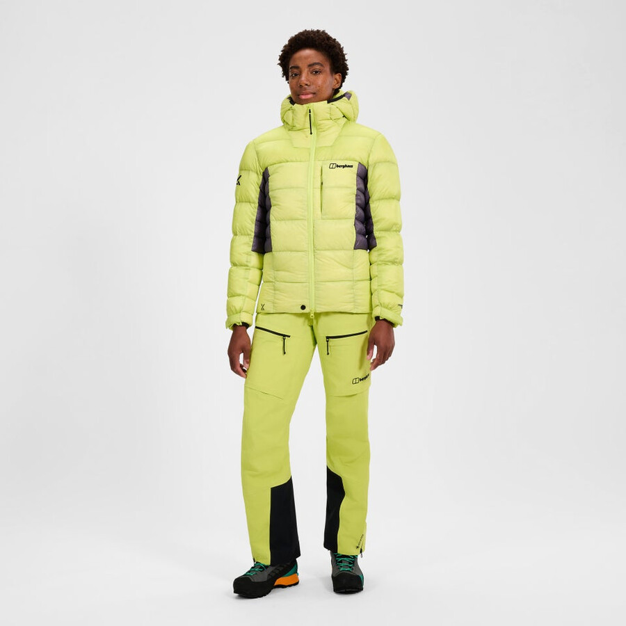 womens mtn arete ultra down hoody - yellowpurple berghaus