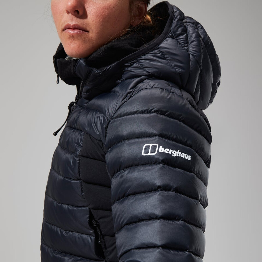 womens mtn seeker mw down hoody - black berghaus