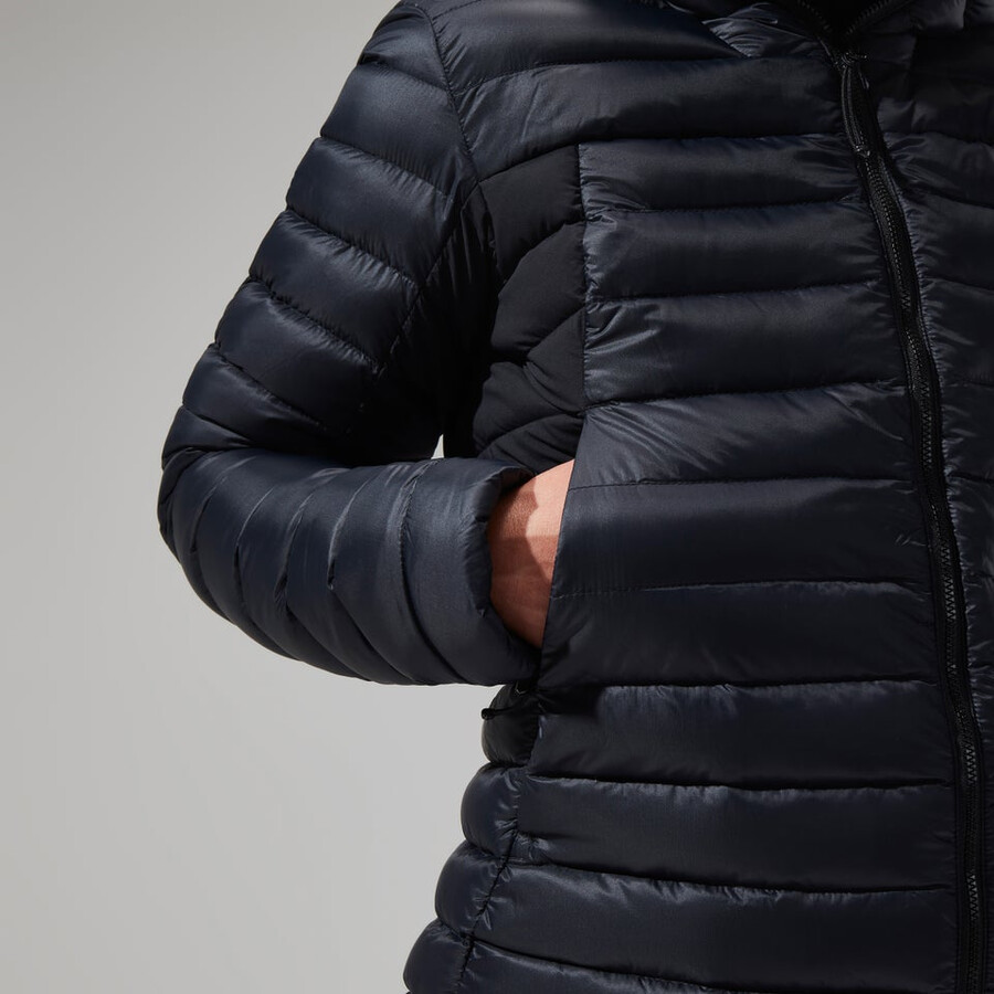 womens mtn seeker mw down hoody - black berghaus