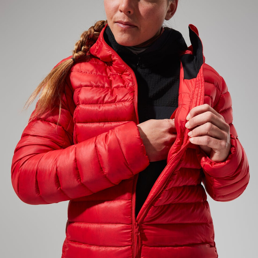 womens mtn seeker mw down hoody - red berghaus