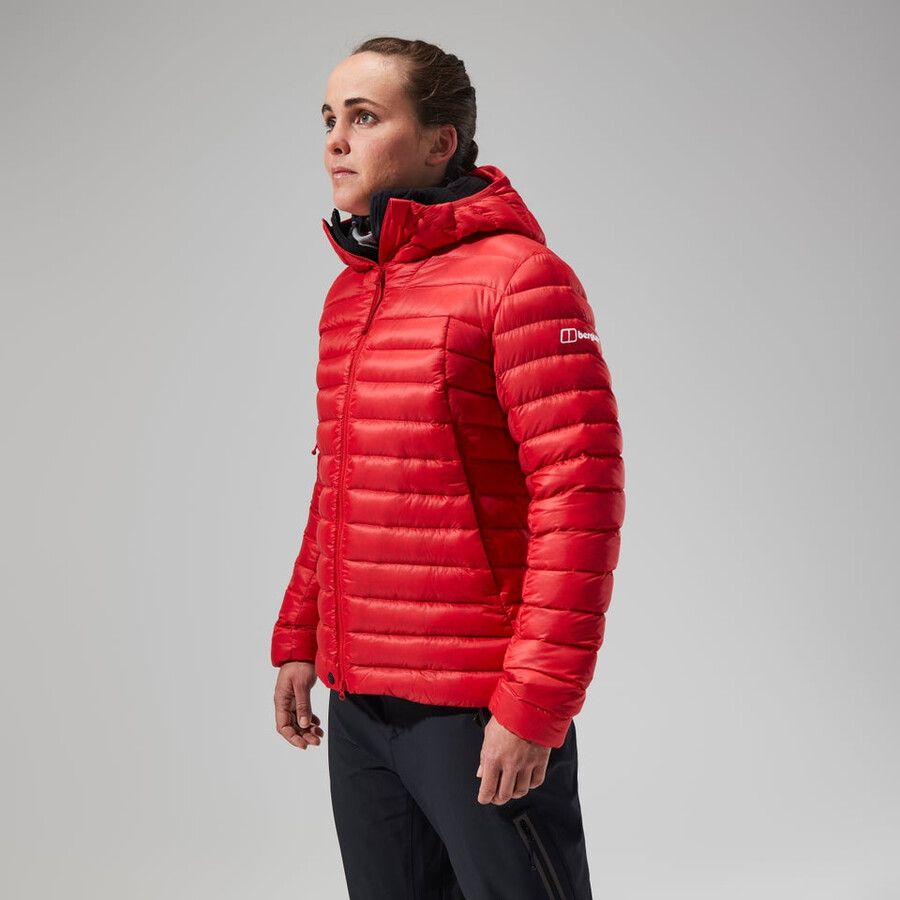 womens mtn seeker mw down hoody - red berghaus