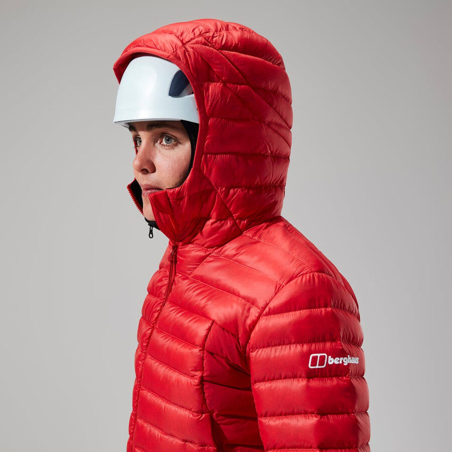 womens mtn seeker mw down hoody - red berghaus