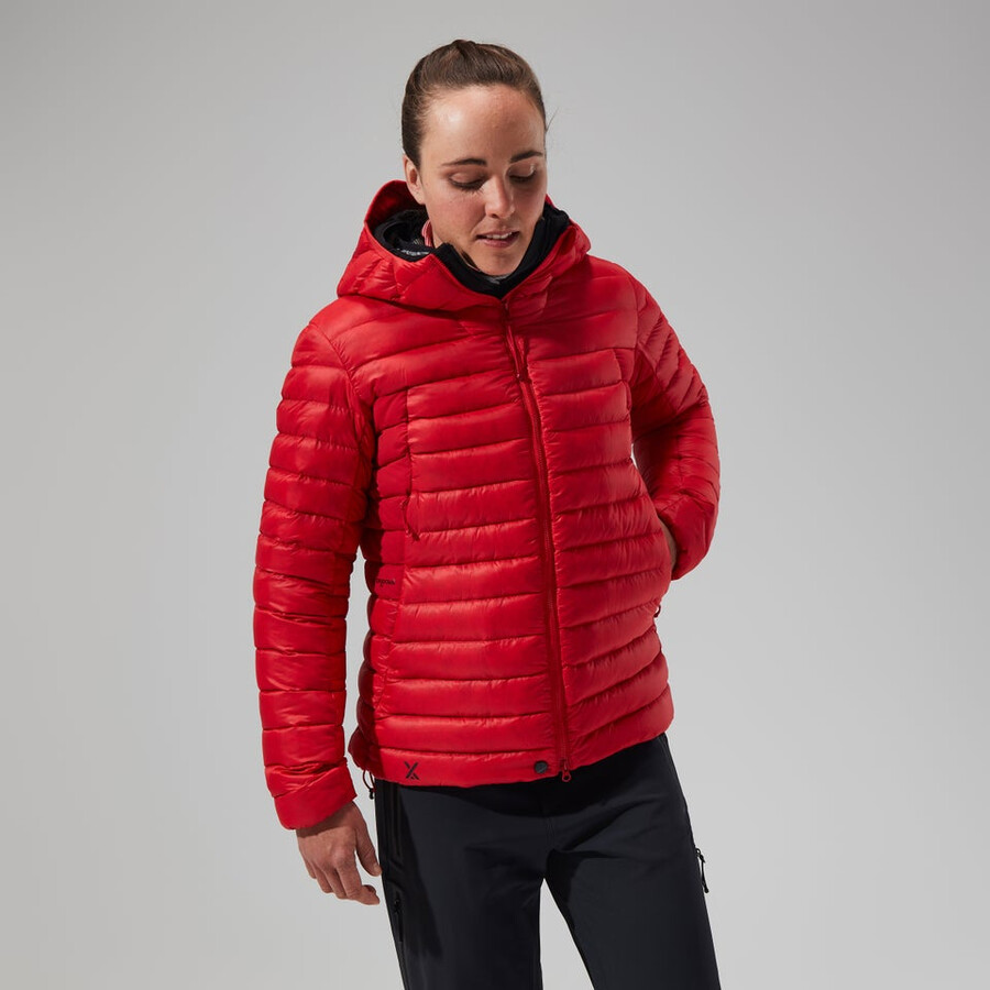 womens mtn seeker mw down hoody - red berghaus