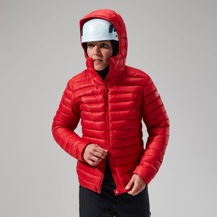 womens mtn seeker mw down hoody - red berghaus
