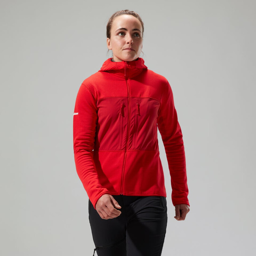 womens mtn guide mw hoody - red berghaus